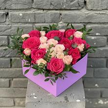 Цветочная композиция из Розы в коробке в Новоомском