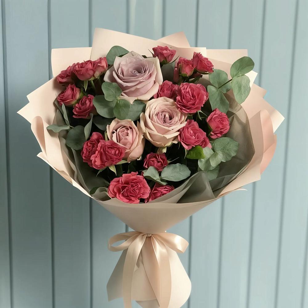 Букет цветов из: Гвоздики и Розы в Новоомском