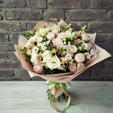 Букет цветов из:  Альстромерии, Розы и Хризантемы в Новоомском