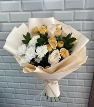Букет цветов из:  Розы и Хризантемы в Новоомском