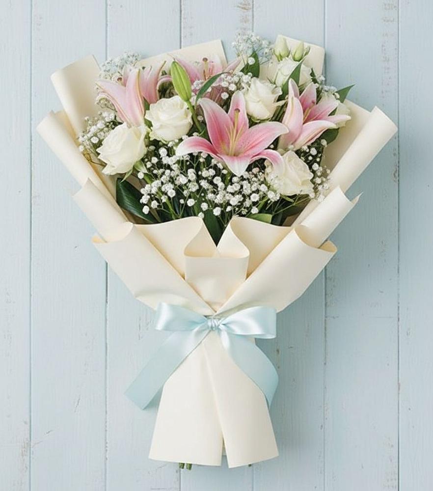 Букет цветов из: Лилии в Новоомском