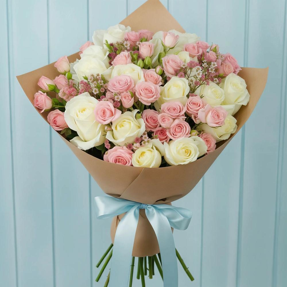 Букет цветов из: Розы в Новоомском
