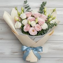 Букет цветов из:  Лизиантусы в Новоомском