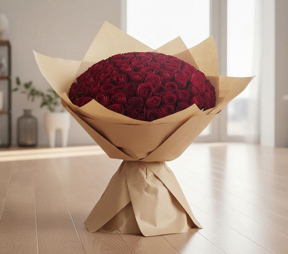 Букет 101 Красная роза в Новоомском