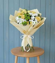 Букет цветов из:  Хризантемы и Розы #REPLACE_PRED# Новоомском