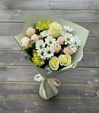 Букет цветов из:  Альстромерии, Розы и Хризантемы в Новоомском