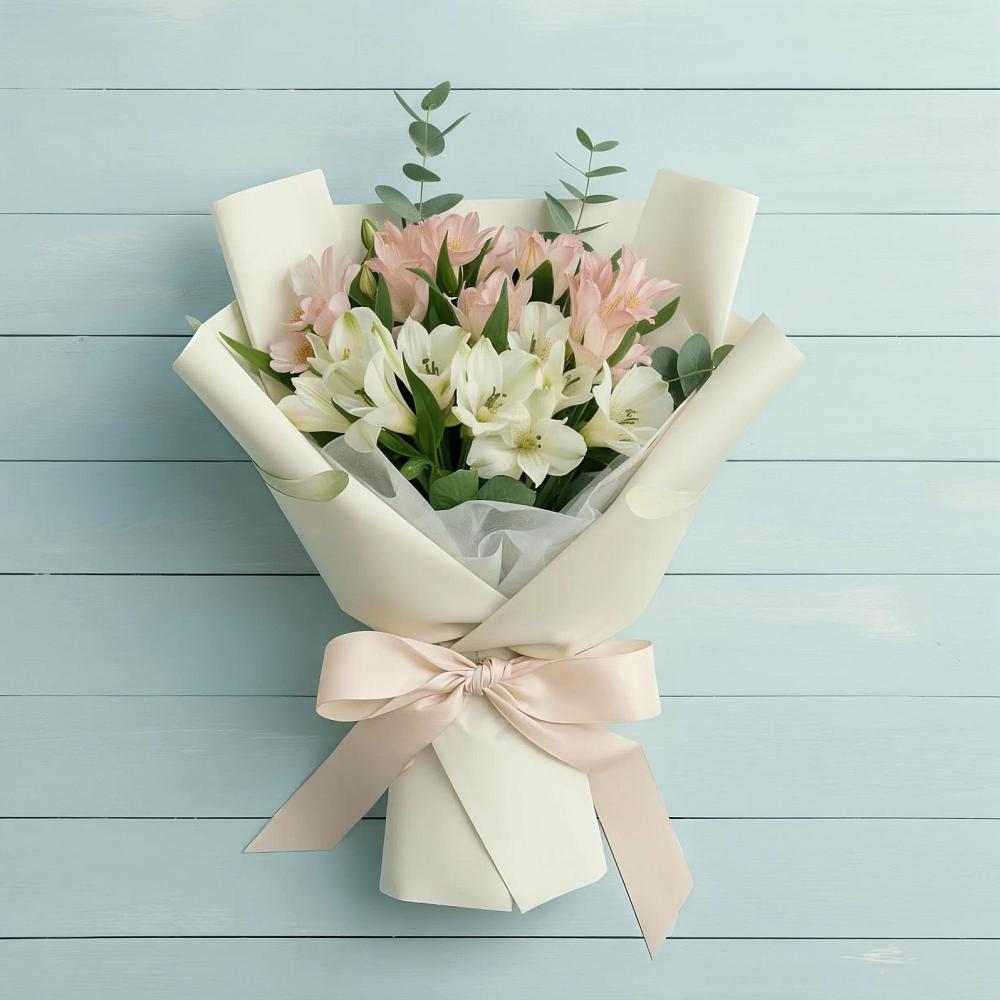 Букет цветов из: Альстромерии в Новоомском