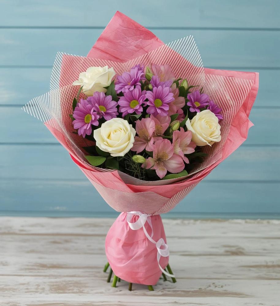 Букет цветов из: Герберы в Новоомском