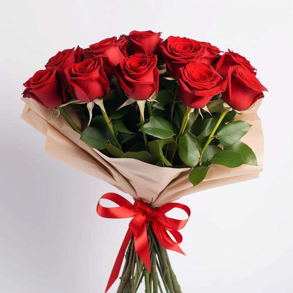 Букет 11 Красных роз Эдлесс Лав в Новоомском
